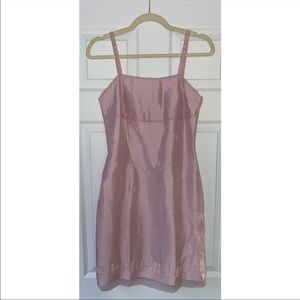 Vintage Sue Wong Pink Babydoll Embroidered Dress